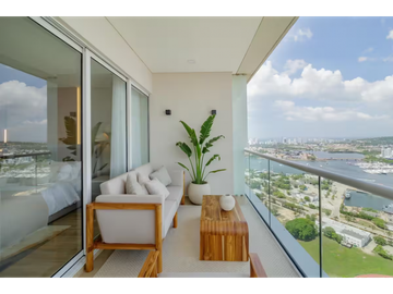 Se vende apartamento amoblado, para uso mixto, Bocagrande, Cartagena