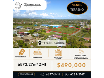 VENDO TERRENO EN TATARE, PACORA