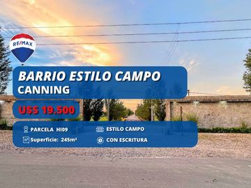 LOTE EN VENTA BARRIO ESTILO CAMPO CANNING