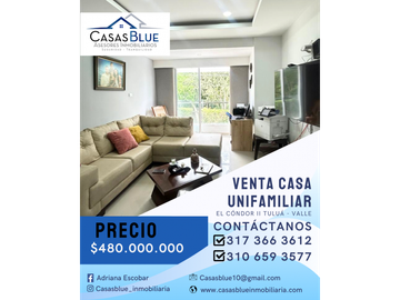 SE VENDE CASA UNIFAMILIAR EN EL BARRIO EL CÓNDOR II EN TULU V