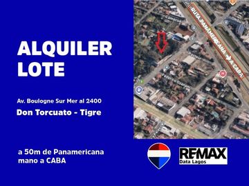 LOTE EN ALQUILER EN DON TORCUATO 50m PANAMERICANA