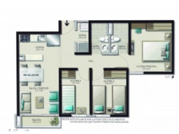 VENTA APARTAMENTO ENSENADA, AMAZONIA, BELLO-57M2 