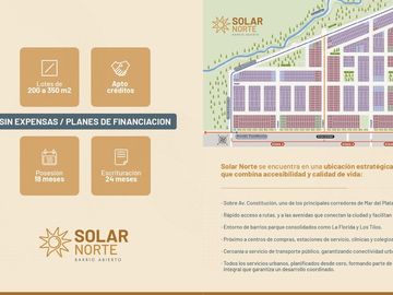 VENTA LOTE  BARRIO ABIERTO SOLAR NORTE