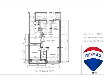 VENTA Depto. 4 AMBIENTES con PATIO