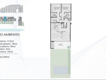 VENTA 3 AMBIENTES  EN ACQUA MARINA NORDELTA AL RIO