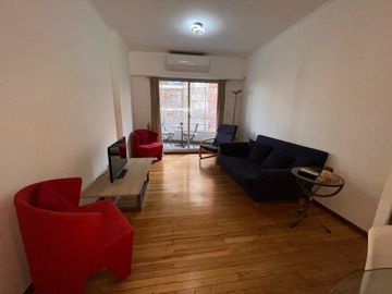 Disponible departamento en alquiler amoblado 3 ambientes en Belgrano con cochera fija cubierta!