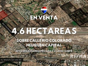 4,6 HECTÁREAS SOBRE RIO COLORADO NEUQUEN CAPITAL