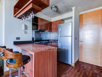 Departamento amoblado en arriendo con vista despejada Metro Manuel Montt Providencia