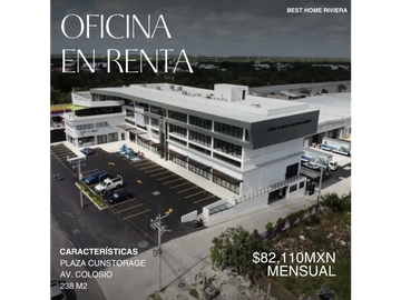 Oficina de 238 m2 en renta en Plaza Cunstorage, Cancún