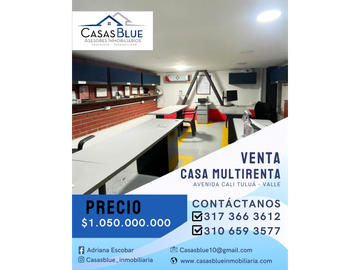 VENTA PROPIEDAD MULTIRENTA AVENIDA CALI TULU