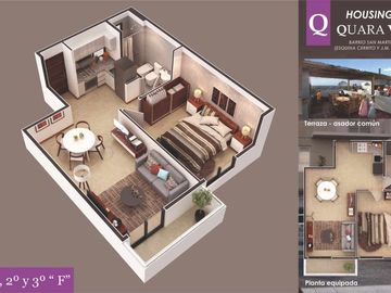 VENTA DEPTO 1 DORM BALCON FRENTE SAN MARTIN