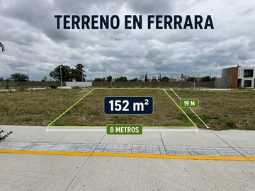 VENTA DE TERRENO EN FERRARA RESIDENCIAL PASEOS DE AGS. ZONA NORTE