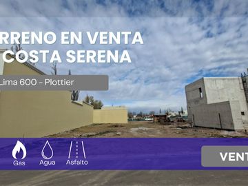 TERRENO EN VENTA B° CERRADO COSTA SERENA PLOTTIER.