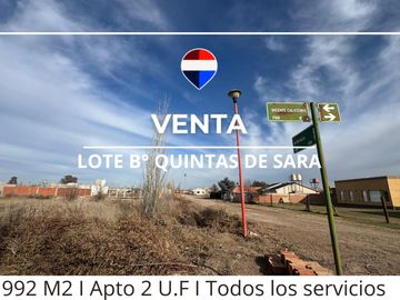 VENTA TERRENO B° QUINTAS DE SARA FERNANDEZ OR0