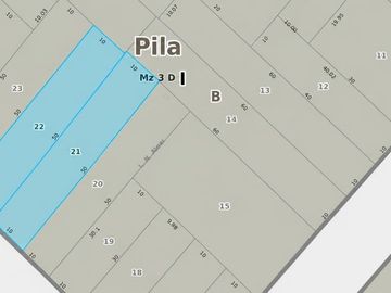 LOTE EN VENTA EN PILA - 1000 m2-