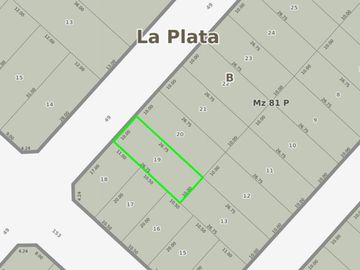 LOTE EN VENTA EN CALLE 49 E/ 152 Y 153