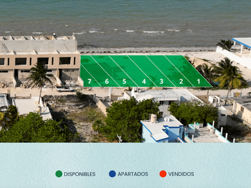 Terreno Azul Telchac Frente al Mar en Venta en Telchac Puerto