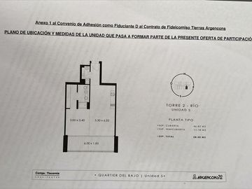 VENTA DPTO. 2 AMBIENTES QUARTIER DEL BAJO