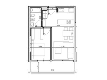 Departamento en venta Almagro en construcción