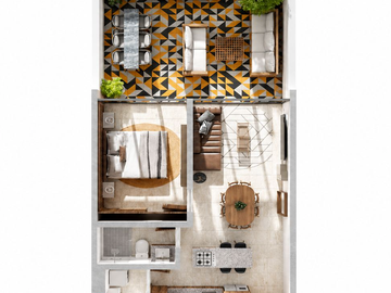 Departamento nuevo en venta en la Colonia Moderna con Terraza
