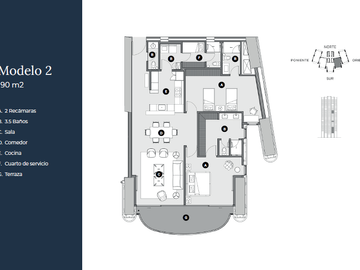Departamento amueblado en renta en San Pedro Valle Oriente, torre 1 SAQQARA