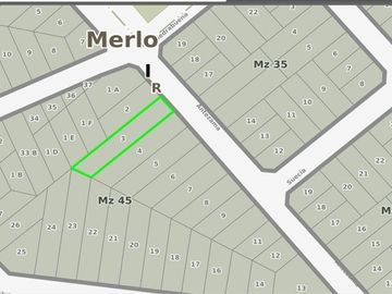 VENTA LOTE  500 mts con escritura ZONA MERLO