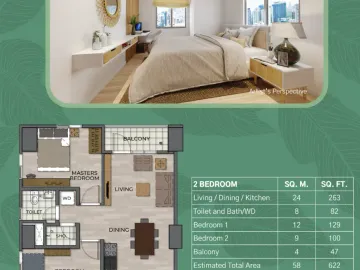 2 Bedroom Condo for sale at Centralis Towers