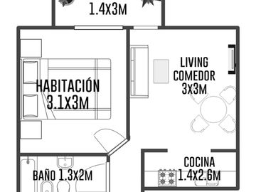 VENTA DEPARTAMENTO 2 AMBIENTES CARAPACHAY