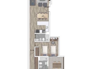 Venta departamento 2 dormitorios balcon parrilla