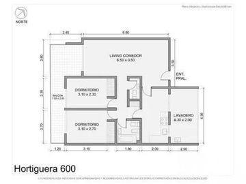 VENTA DEPARTAMENTO 3 AMBIENTES BALCON CORRIDO
