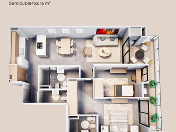 Venta 3amb balcon toilet amenit Saavedra piso alto