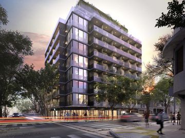 1 ambiente al frente con balcon 37 m2