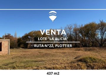 VENTA LOTE LA ALICIA PLOTTIER