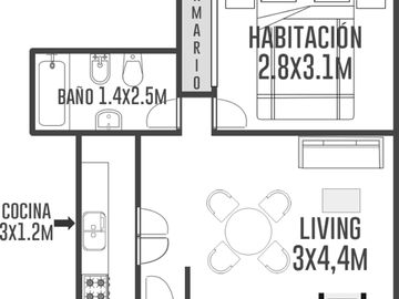 Oportunidad 2 ambs en corazòn de Recoleta