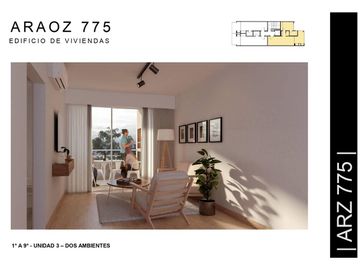 Venta mono amb 39 m²  con parrilla Villa Crespo