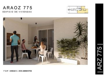 Venta dos amb 58 m²  con parrilla Villa Crespo