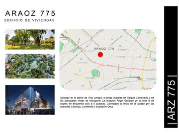 Venta dos amb 58 m²  con parrilla Villa Crespo