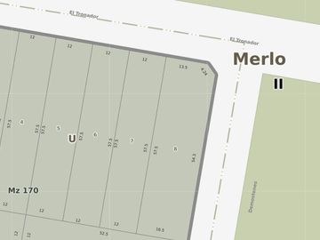 Venta 4 Lotes en Block en Merlo 3000 m2 totales