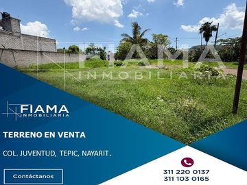 TERRENO EN VENTA EN COL. JUVENTUD, TEPIC, NAYARIT. (EL)