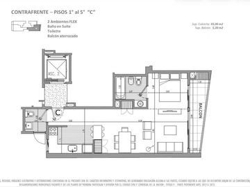 Venta departamento dos ambientes caballito