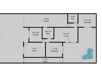 CASA 4 AMBIENTES COCHERA JARDIN PILETA ITUZAINGO