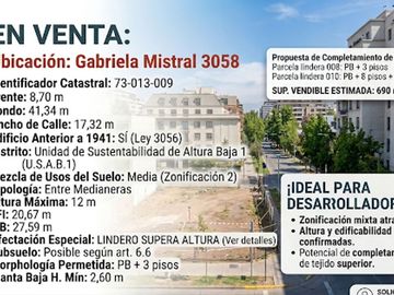 Lote 8,66 X 41,23 Vendibles 690m2 Villa Pueyrredón