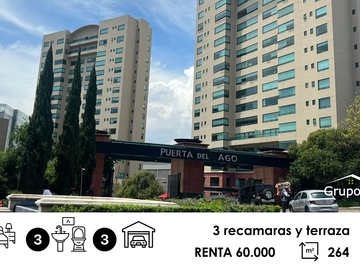 Departamento en Renta en Puerta del lago Interlomas