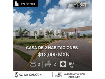Se renta casa en jardines del sur 1, Cancún