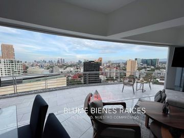 Renta Pent House Grand Polanco, finamente amueblado con roof garden