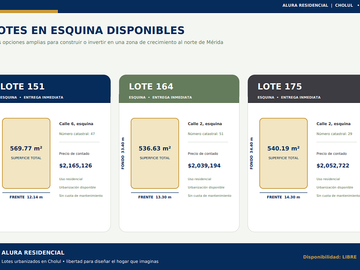 Venta de terrenos urbanizados en Cholul, Yucatán