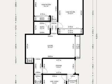Venta departamento 3 amb cochera apto profesional