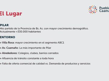 Locales Comerciales en Pueblo Caamaño c/cochera