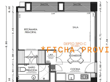 Departamento amueblado en venta, actualmente rentado, dando un 6.73% de Cap rate