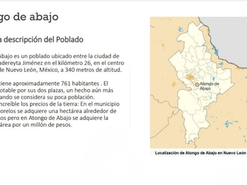 TERRENOS EN VENTA EN ATONGO DE ABAJO, CADEREYTA NL